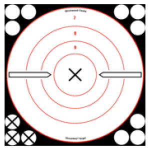 BLACK X-BULL'S-EYE 6 Targets with Instant Hit Visibility