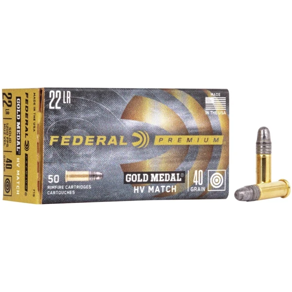 Federal Gold Medal Rimfire .22LR Ammo - 50/Box
