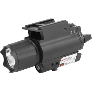 NcSTAR 200 Lumen LED Flashlight with Red Laser Mount