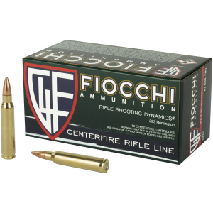 Fiocchi 223 Rem Ammo: Premium Italian Quality (50/Box)