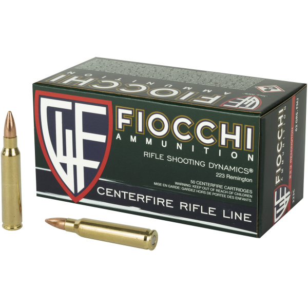 Fiocchi 223 Rem Ammo: Premium Italian Quality (50/Box)