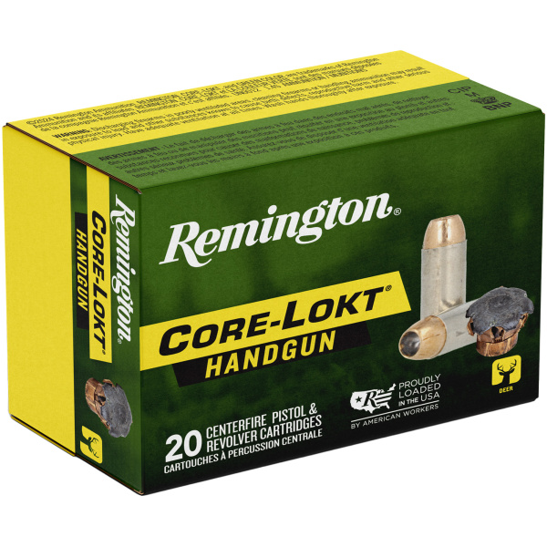 Core-Lokt Handgun Ammo: 20 Rounds for Deer & More