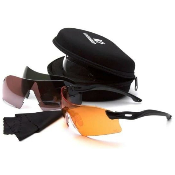 Pyramex Dropzone Shooting Glasses Kit with 4 Lenses