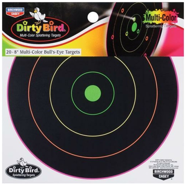 Birchwood Casey Dirty Bird Multi-Color Splattering Targets 8"