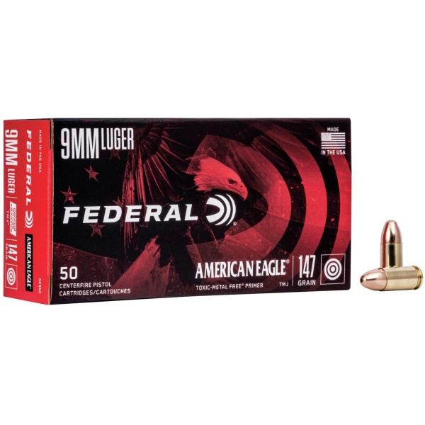 American Eagle 9mm Ammo - 50 Rounds - Reliable Power