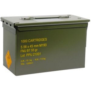 5.56x45mm 1000 Rounds RangeMaster FMJBT 55gr
