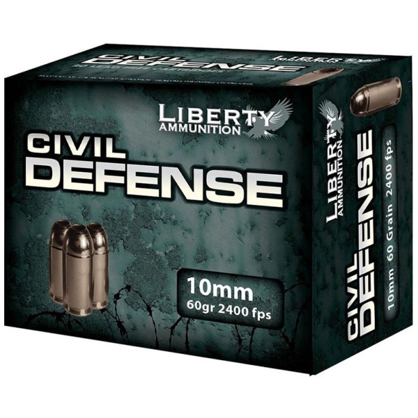 Liberty Civil Defense 10mm Ammo - 60gr - 20/Box