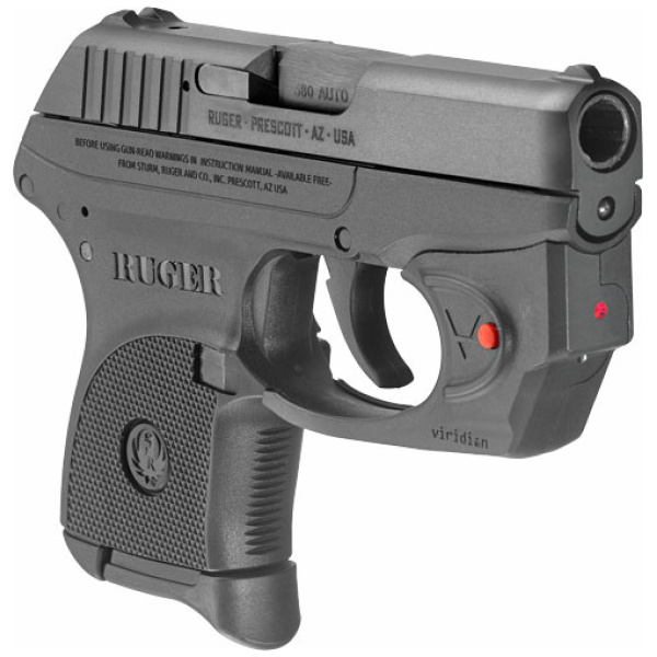 BLUED W/VIRIDIAN RED LASERRUGER LCP 380ACP 6-SHOT FS