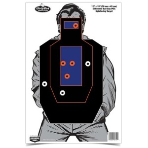 Birchwood Casey Dirty Bird IPSC Silhouette Target 12x18 Pack