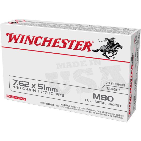 Winchester 7.62 NATO Ammo - 20 Rounds | USA White Box
