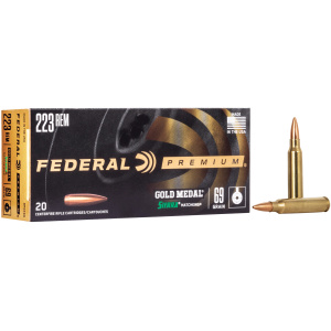 Federal 223 Remington 69 Grain Ammo - Gold Medal 20/Box
