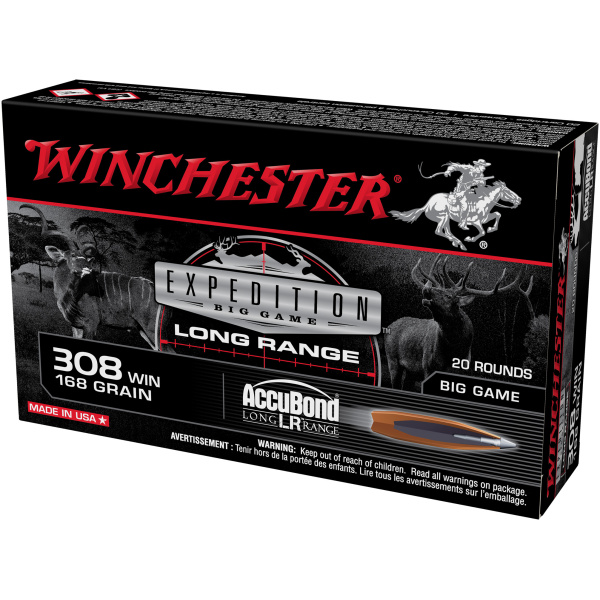 Winchester 308 168gr Big Game Long Range - 20/box