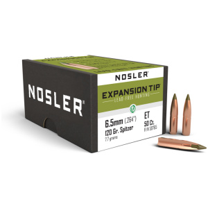 Nosler E-Tip Bullets: Lead-Free, 6.5 Creedmoor (50/box)