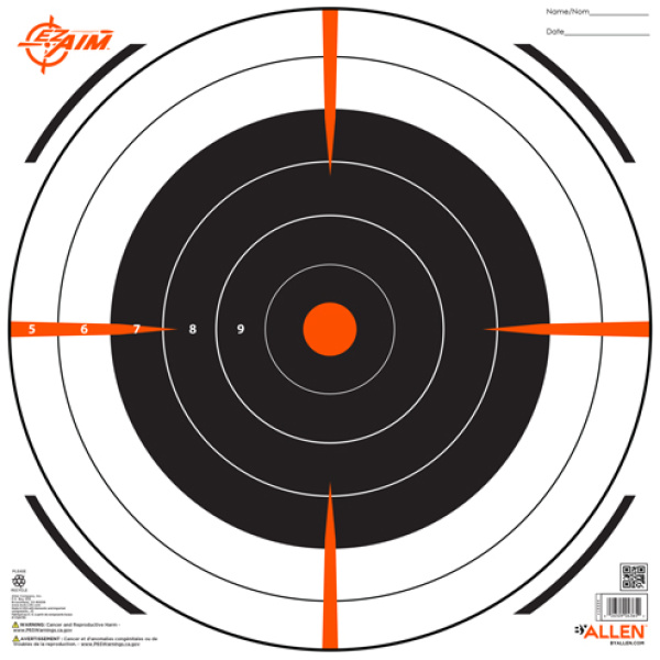 12-PK 12x12 Allen EZ Aim Bullseye Targets for Accurate Shooting