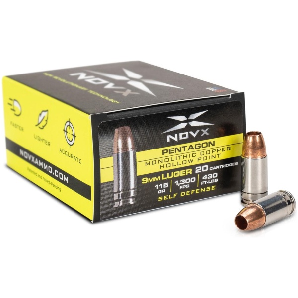 Pentagon 9mm Ammo: 20 Rounds - Lead-Free Power