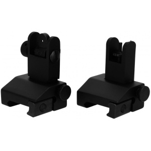 Tacfire AR Front & Rear Spring Loaded Pop Up Iron Sights