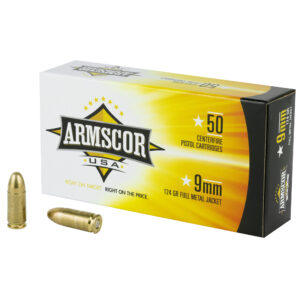 ARMSCOR 9mm Luger Ammunition Made in USA for Superior Quality