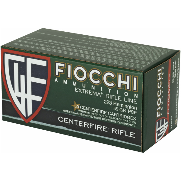 Fiocchi 223 Rem 55gr Ammo - 50 Round Box - Image 3