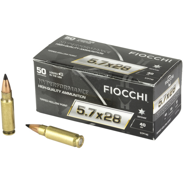 Fiocchi 5.7x28mm 40 Grain HP Ammo - 50 Rounds