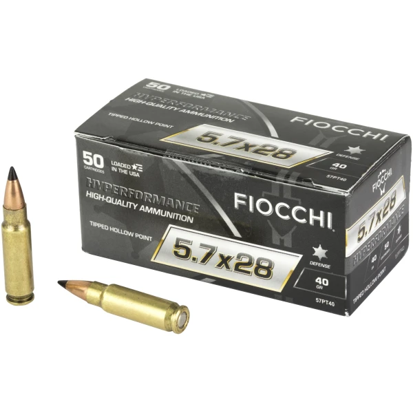 Fiocchi 5.7x28mm 40 Grain HP Ammo - 50 Rounds