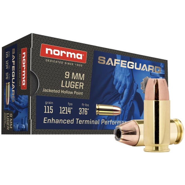 Norma 9mm Luger Safeguard Ammo - 50 Rounds - EDC Ready