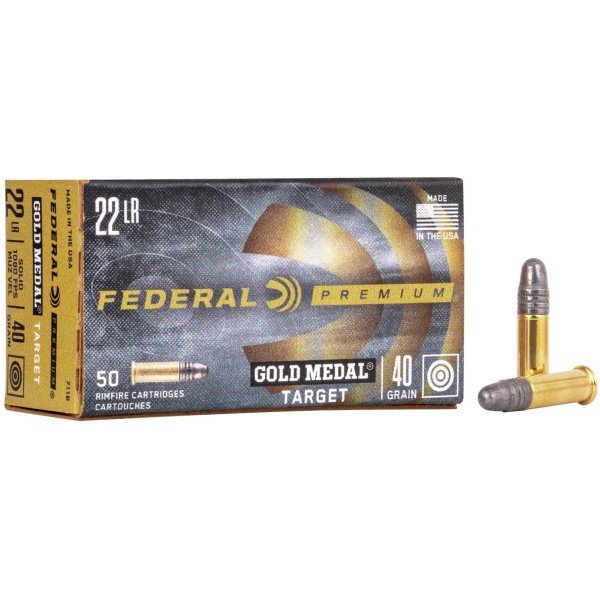 Federal Gold Medal Rimfire .22LR Ammo - 50/Box