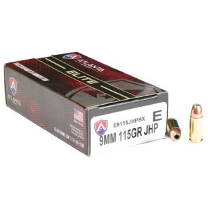 Atlanta Arms Elite Handgun Ammunition 9mm Luger 115gr JHP 1100 fps 50/ct