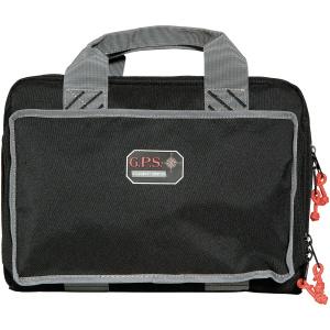 G-Outdoors Quad Pistol Range Bag with Magazine Storage & Dump Cups-Black