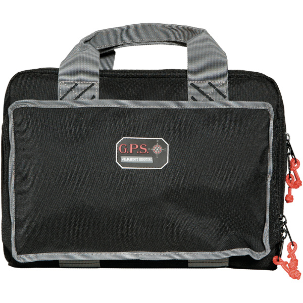 G-Outdoors Quad Pistol Range Bag with Magazine Storage & Dump Cups-Black
