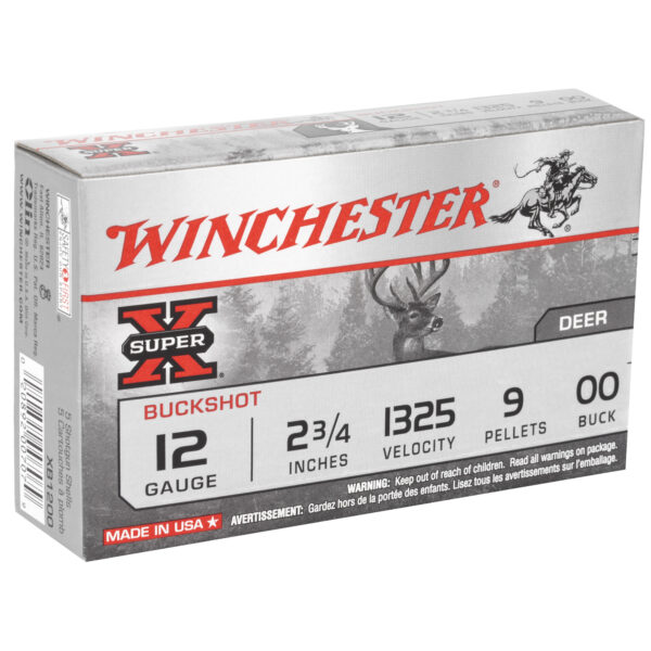 Winchester Super-X 12 Gauge Buckshot 2.75" Shotshells 1325 fps - Image 2