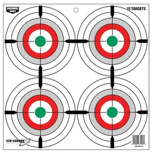 Birchwood Casey EZE-Scorer 12" Bull's-Eye Targets Pack of 13