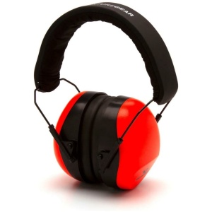 Pyramex VG80 Hi-Vis Orange Earmuffs with 26dB Noise Reduction