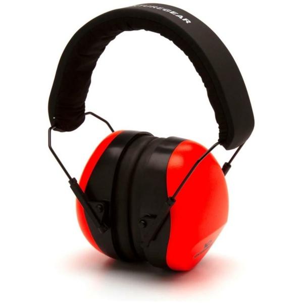 Pyramex VG80 Hi-Vis Orange Earmuffs with 26dB Noise Reduction