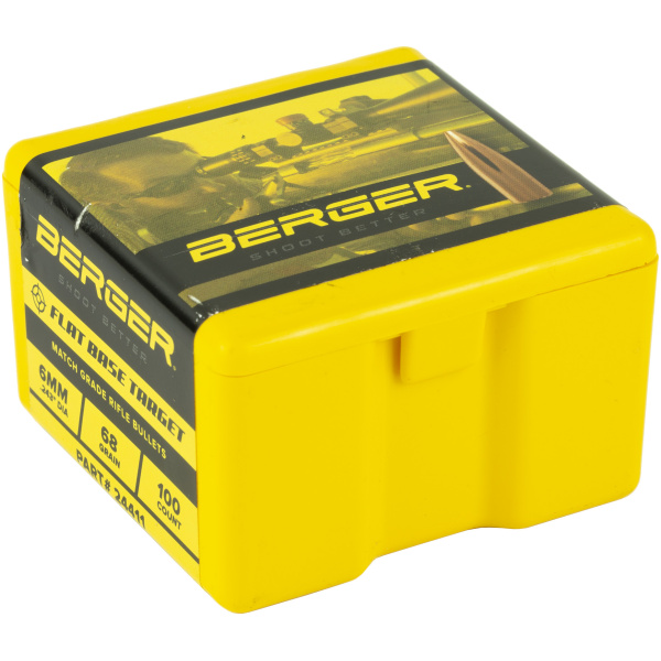 Berger 6mm .243 68gr FB Target Bullets for Precision Shooting - Image 2