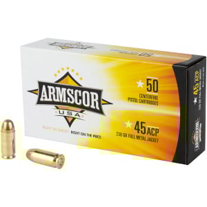 Armscor 45 ACP FMJ 230 Grain Ammo - 50 Rounds