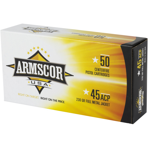 Armscor 45 ACP FMJ 230 Grain Ammo - 50 Rounds - Image 2