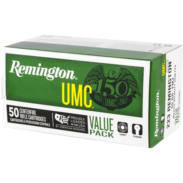 223 Remington Ammo: 50 Rounds UMC 55gr FMJ - Training - Image 3