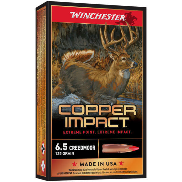 Winchester 6.5 Creedmoor Copper Impact 20/Box - Big Game