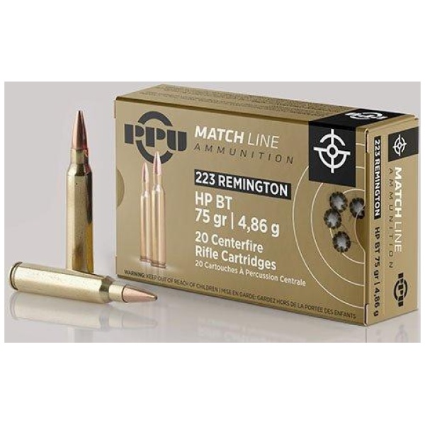 Prvi Partizan 223 Rem 75gr HP Ammo - 20 Rounds