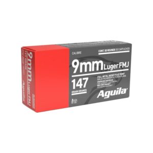 Aguila 9mm Luger Flat Nose FMJ Training Ammo 147 Grain