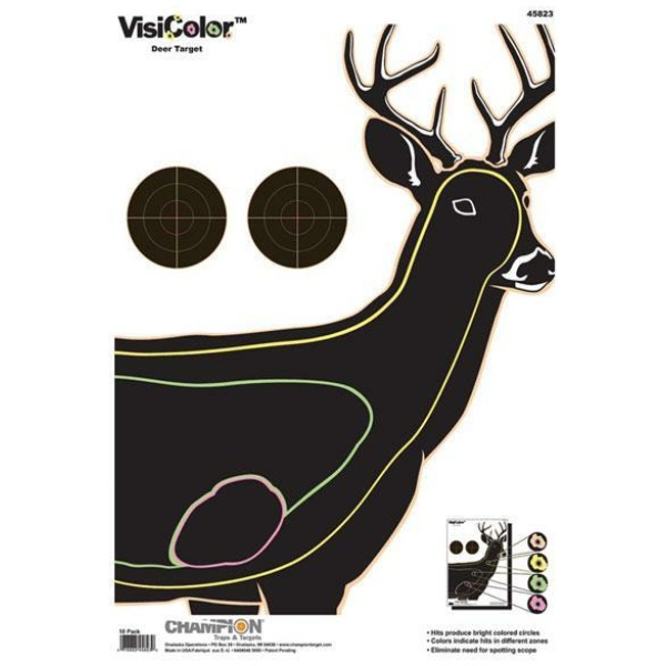 Champion VisiColor High-Visibility Paper Targets 10-Pack