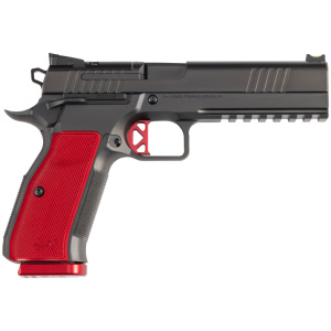 CZ USA Dan Wesson DWX Handgun 9mm Luger 10rd Magazine 5" Barrel Black with Red Grips