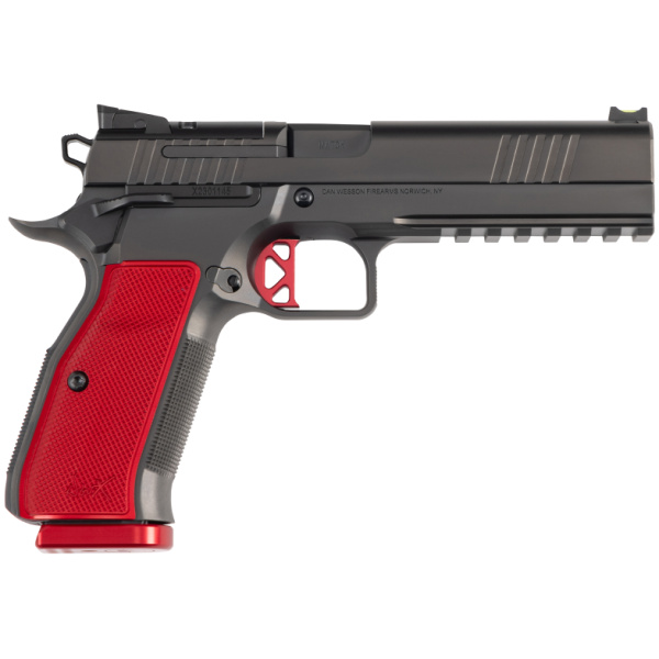 CZ USA Dan Wesson DWX Handgun 9mm Luger 10rd Magazine 5" Barrel Black with Red Grips