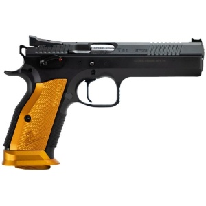 CZ USA TS 2 Orange Handgun 9mm Luger 20rd Magazine 5.2" Barrel Black with Orange Grip