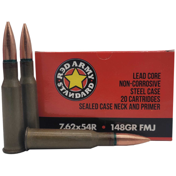 Red Army Standard - 7.62x54R - 148 Gr FMJ - Non Corrosive Steel Case