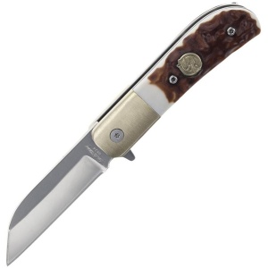 Uncle Henry Next Gen 6UH Folding Knife 2-7/10" Drop Point Blade Staglon Clamshell