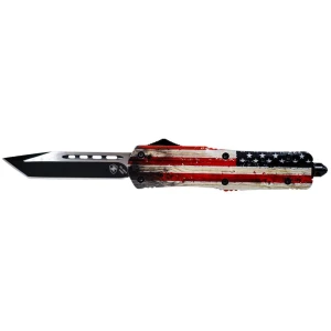 Templar Knife Slim Knife 3-1/2" Tanto Blade Wood US Flag