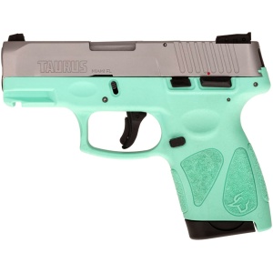 Taurus G2S Handgun 9mm Luger 7rd Magazines 3.2" Barrel Stainless Slide/Cyan Grip