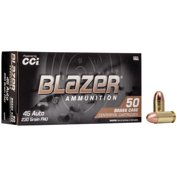 Blazer 45 ACP Ammunition - 50 Rounds - 230 Grain