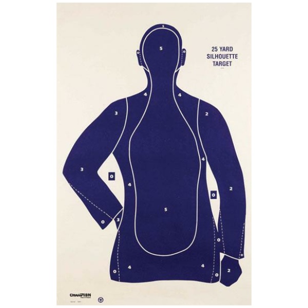 Champion LE B21-E Police Silhouette Target 25 yd 100 Pack